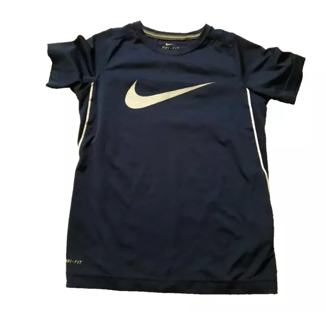 Nike Dry Fit Jungen T-Shirt Shirt Kurzarm Blau Gr. 128 / 134  Top Zustand