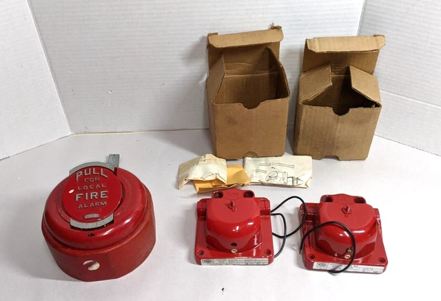 Vintage Round Standard Fire Alarm Pull Station and Two Simplex Vintage Round Standard Fire Alarm Pull Station and Two Simplex