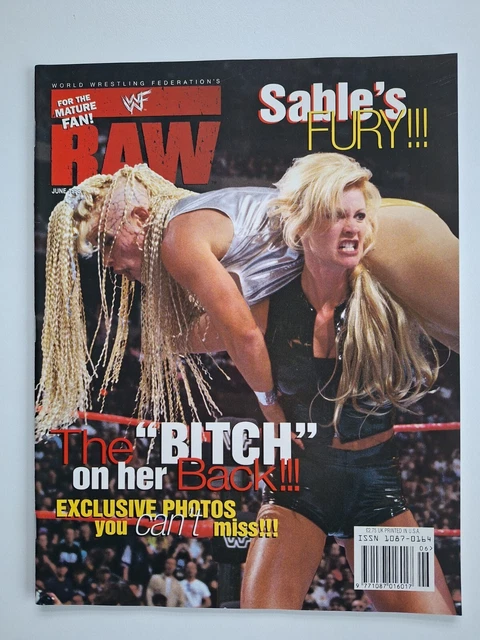 1998 June WWF Raw Magazine Sable Luna Vachon Poster Wrestling Hasbro