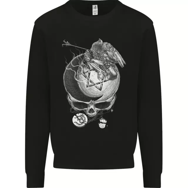 Death to Religion Skull Atheist Atheism FSM Mens Sweatshirt Jumper