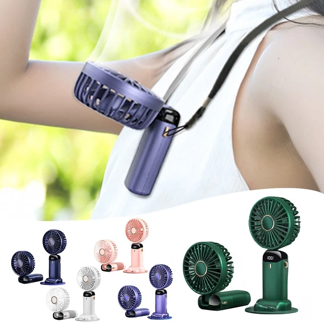 SMALL HANDHELD FAN with Adjustable Wind Speed Rechargeable and Portable ...