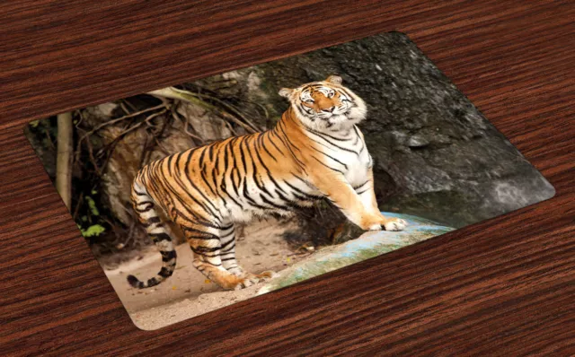 tigre Sets de Table Alerte Angry Royale féline