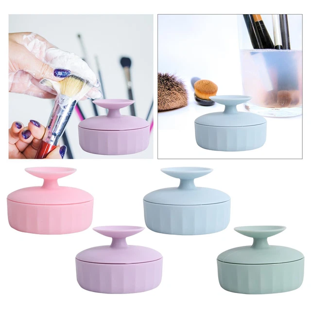 Boîte de tampon de nettoyage de brosse de maquillage en silicone polyvalente