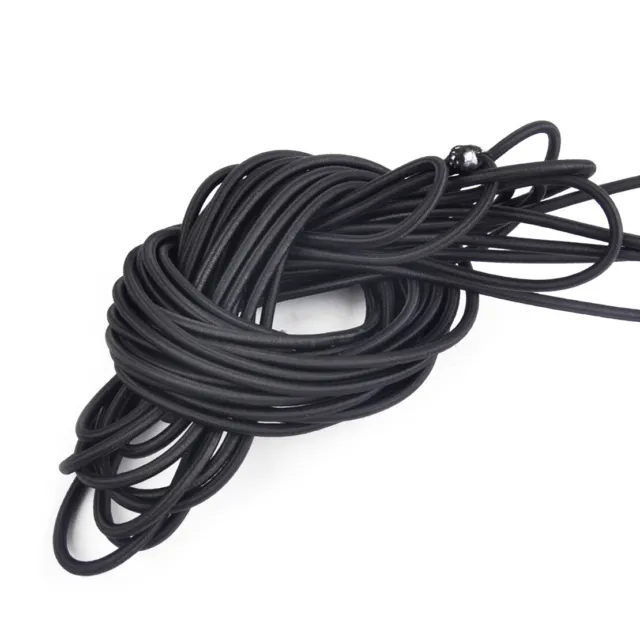 10M 4mm Strong Elastic Stretch Shock Cord Rope String Durable Tie Down DIY Black