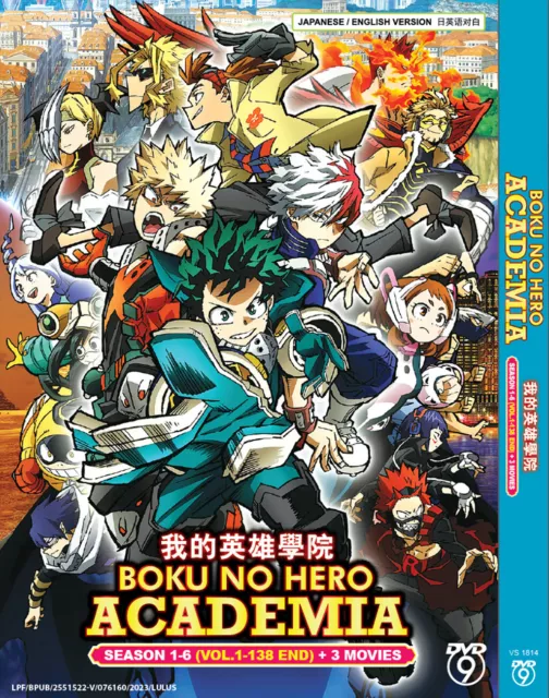 Anime DVD Boku no Hero Academia (My Hero Academia) Season 1-6 + 3 Movies