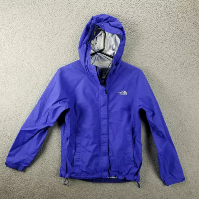 The North Face TNF Hyvent 2.5L Rain Blue Hooded Full Zip Coat Jacket Small