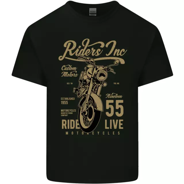T-shirt top da uomo in cotone Riders Inc motocafe racer