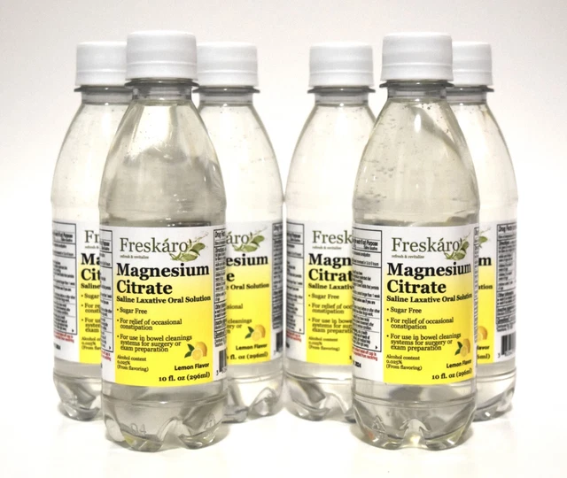 6X MAGNESIUM Citrate Liquid Laxative Oral Solution Lemon 10oz Ex 11