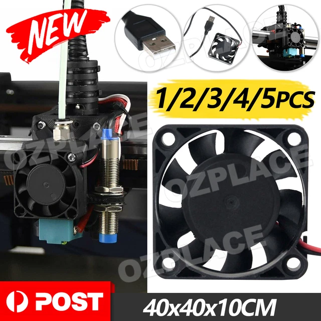 Brushless Silent Compute Fan 40x40x10mm DC 5V PC Case Cooling Fans Black
