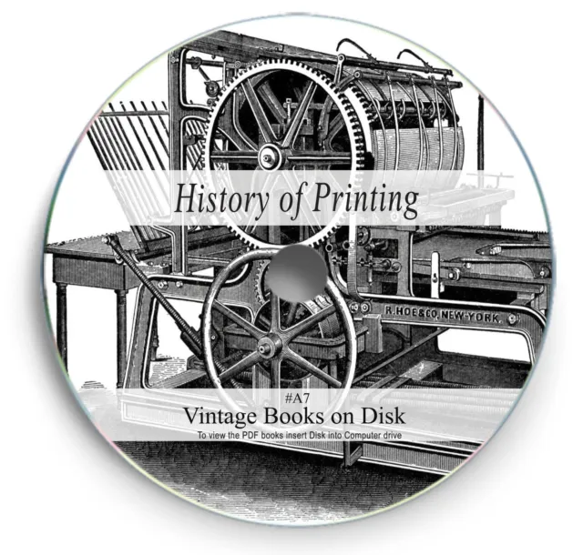 210 Printing History Books on DVD - Early Print Press Caxton Old Type Fonts A7