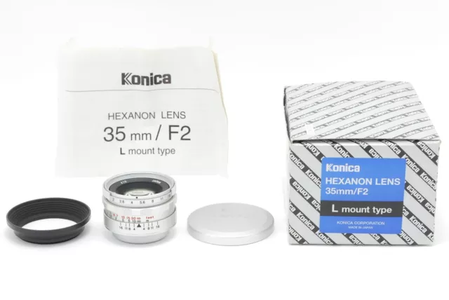 【UNBENUTZT VERPACKT】Konica Hexanon 35 mm f/2 l39 ltm Leica L Schraubhalterung aus Japan