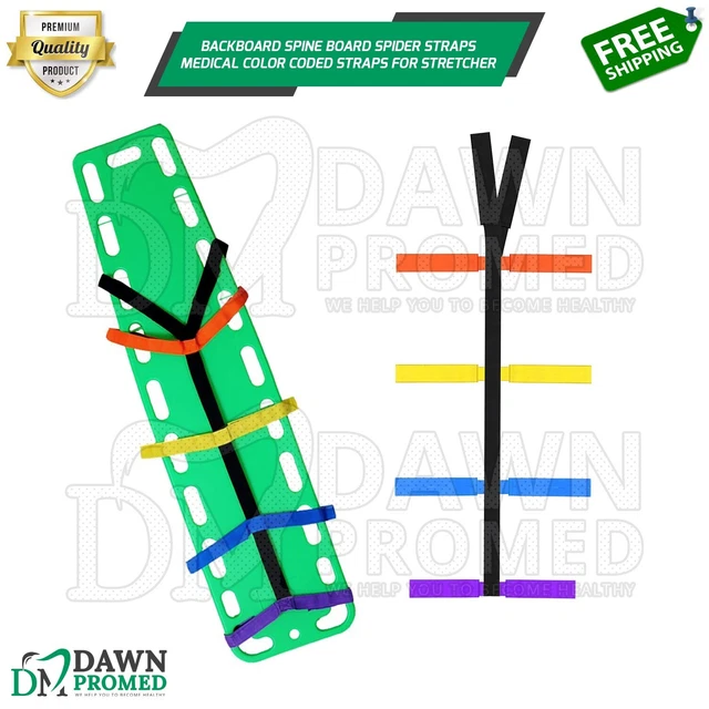 Backboard Spine Board Spider Straps Medical Color Coded Straps for Stretcher