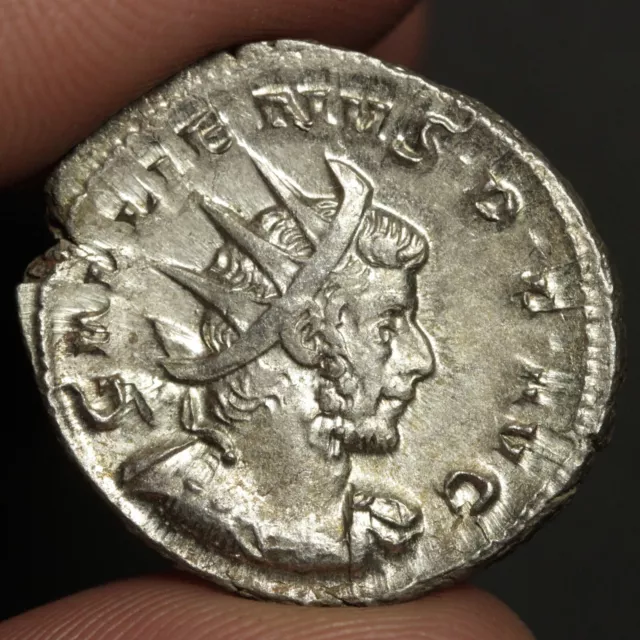 Gallienus Antoninianus Ancient Roman Empire Silver Coin 258AD Choice XF