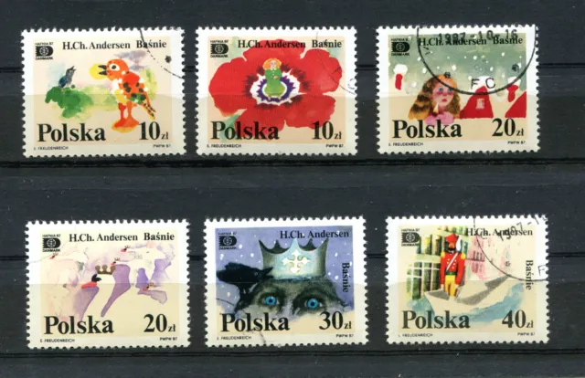 Briefmarken, Polen, Polska, Kpl Satz, Ch. Andersen, Fi 2977-82, 1987, gestempelt