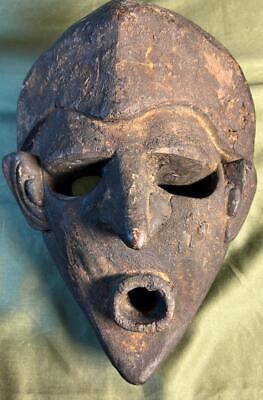 Old Vintage African Tribe Tribal Art Wood Carving Face Mask Carved Africa Man