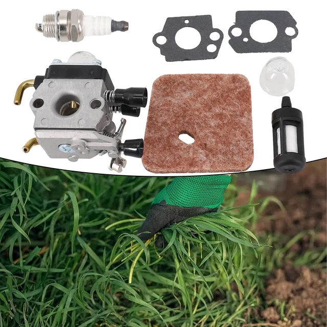 Kit Carburateur Pour Taille-haie Stihl FS38, FS45, FS55, Etc. - Inclus Carburateur, Joints, Boules, éponge, Tuyau - 7 Pièces