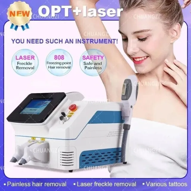 OPT ND YAG Laser Hair Removal 2 in 1 IPL Laser Tattoo Removal Laser Machine