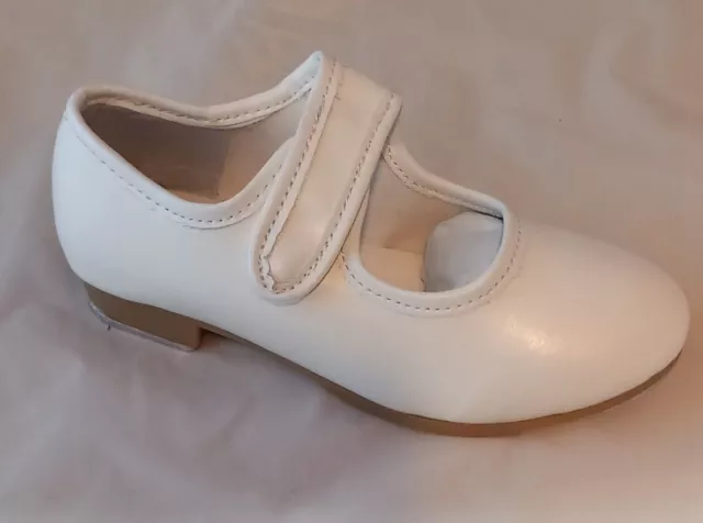 White Tap Dance Shoes Easy Fastening Starlite Tap Dancing Shoes Child 6 ~ 1