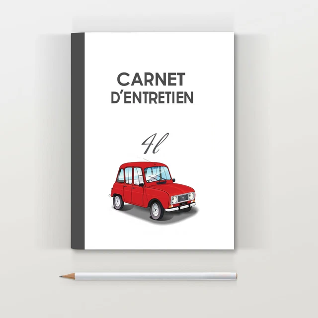 Renault 4L R4 rouge Carnet d'entretien