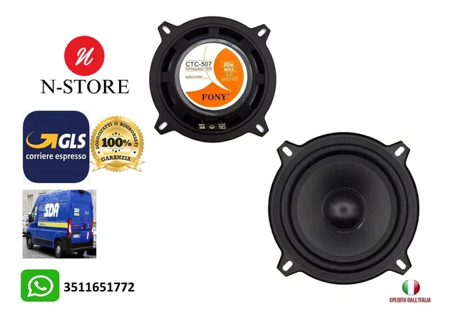 Coppia Woofer 130Mm 5" 80W 4 Ohm 80W Pp Cone Ctc-507