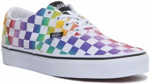 VANS Femmes Doheny En Guépard Baskets à Lacets Noir Blanc Taille UK 3 - 8