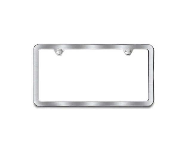 Stainless Steel License Plate Frame 2 Holes Slim Style For Dodge