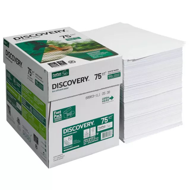 2500 5000 Blatt DISCOVERY Kopierpapier DISCOVERY DIN A4 75 g/qm Maxi-Box