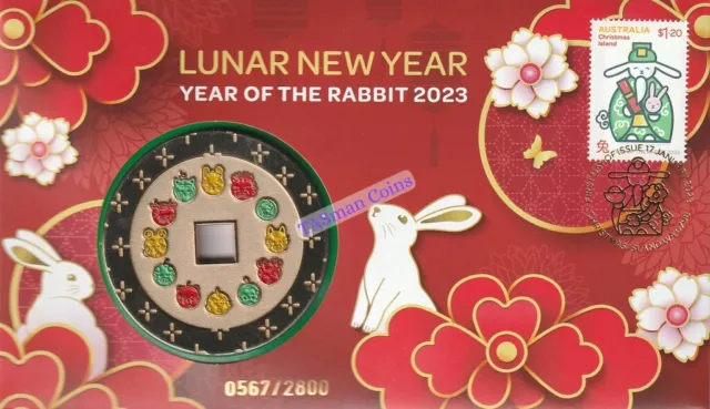 PNC Australia/Christmas Island 2023 Lunar New Year RABBIT Medallion L/E 2800