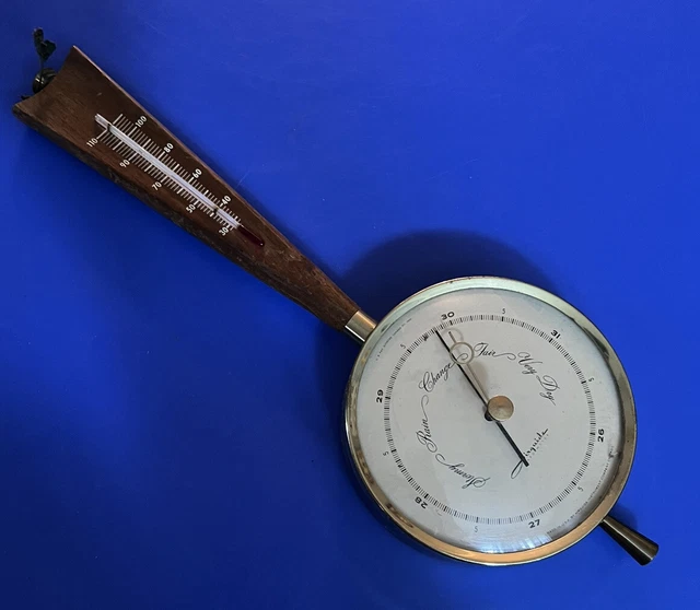 VINTAGE MID CENTURY Modern 1956 Airguide Barometer & Thermometer 44.99