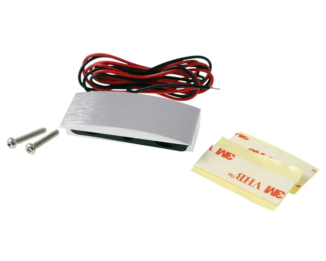 Éclairage de plaque Micro LED avec boîtier en aluminium, argent, moto