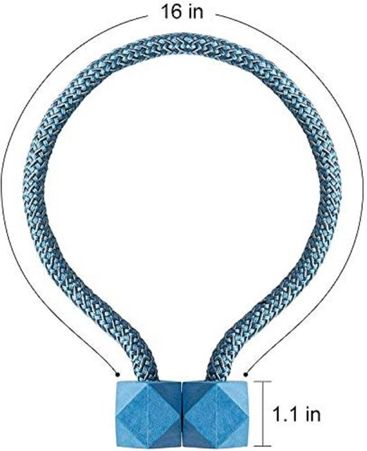 Beautiful Curtain Holdbacks Binding Tiebacks Blue for home decor set of 4 Pcs 2