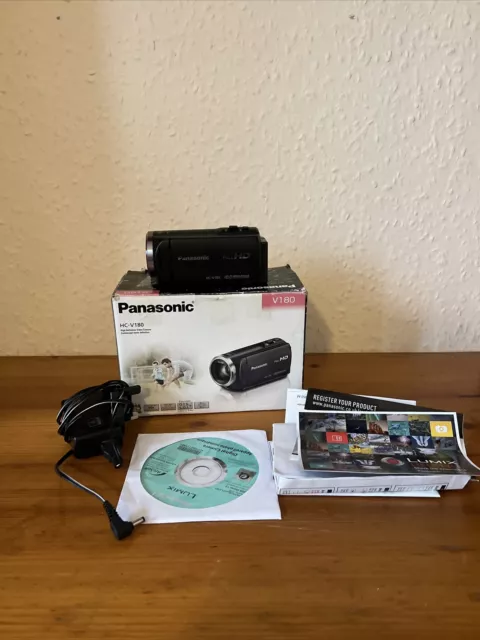 Panasonic HC-V180EB-K Full HD Camcorder 50x Optical Zoom BOXED (DJ7KB001062)
