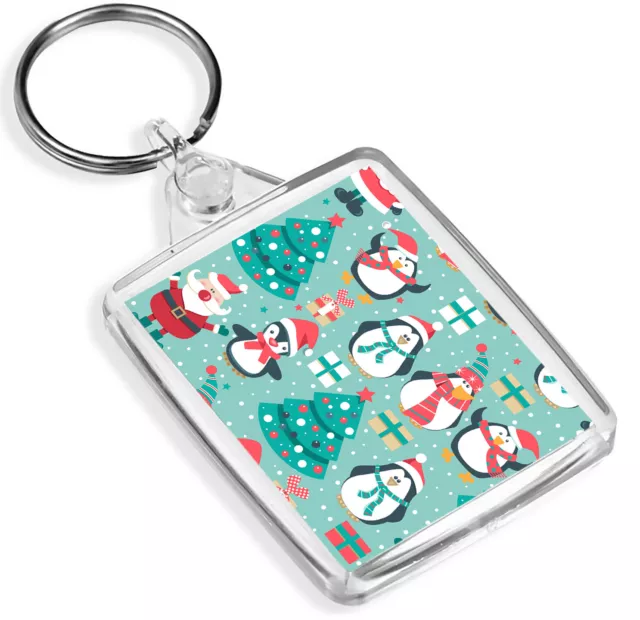 Festive Penguins Keyring Christmas Xmas Winter Fun Keyring Gift #12333