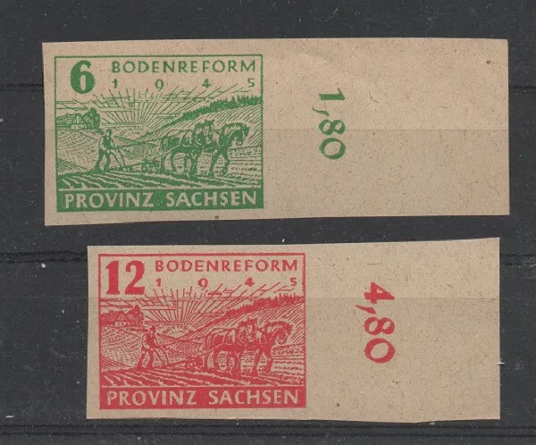 SBZ-Provinz Sachsen 85 - 86  Rand re (Bodenreform) postfrisch