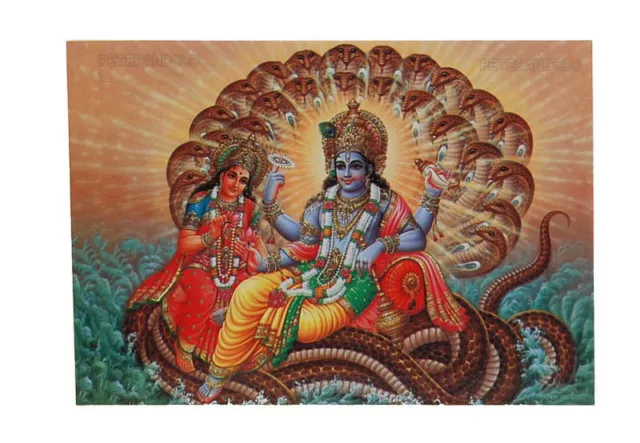 Cartolina Lord Vishnu E Indù Lakshmi 4521