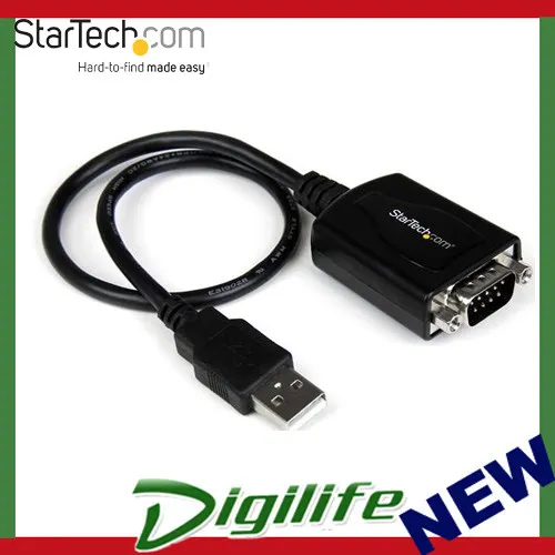 STARTECH 1 ft USB to RS232 Serial DB9 Adapter Cable with COM Retention