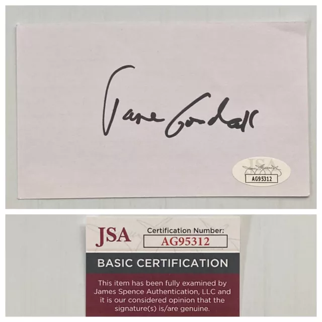 Anthropologist Jane Goodall Signed Autograph 3x5 Index Card - JSA - FREE S&H!