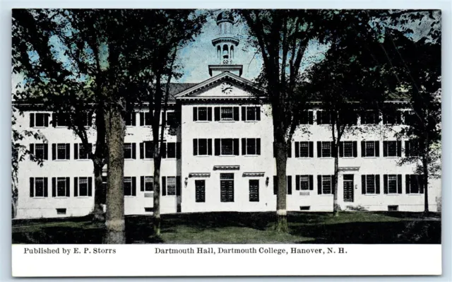 Postcard Dartmouth Hall, Dartmouth College, Hanover NH I186