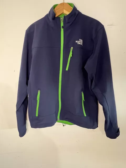 THE NORTH FACE Size S Mens Apex Bionic Softshell Full Zip Blue Jacket ...