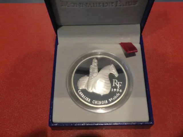 Frankreich, 10 Francs 1,5 Euro, Chinesischer Reiter, 1996, Silber, original, PP