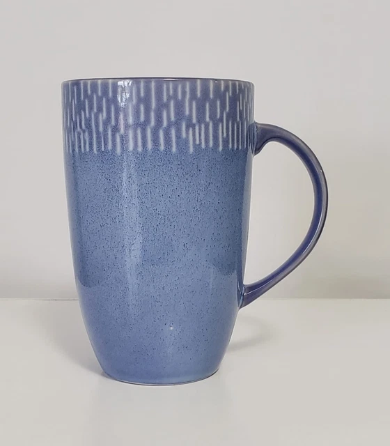 Artisanal Sea Blue Coffee Mug Cup Ceramic Fire Glazed 22 Oz By Meritage NEW