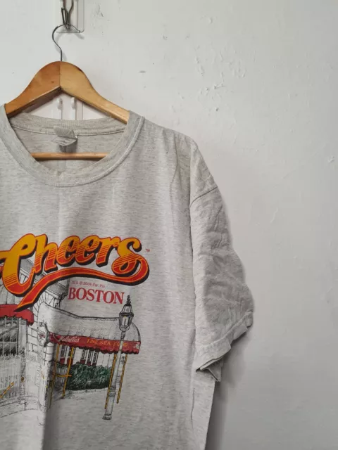 cheers boston shirt mens size xl extra large grey gray 1990s 80s television 3