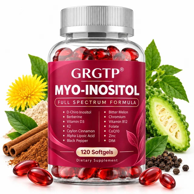 MYO-INOSITOL FULL SPECTRUM Formula 120 Softgels Hormone Balance PCOS £ ...