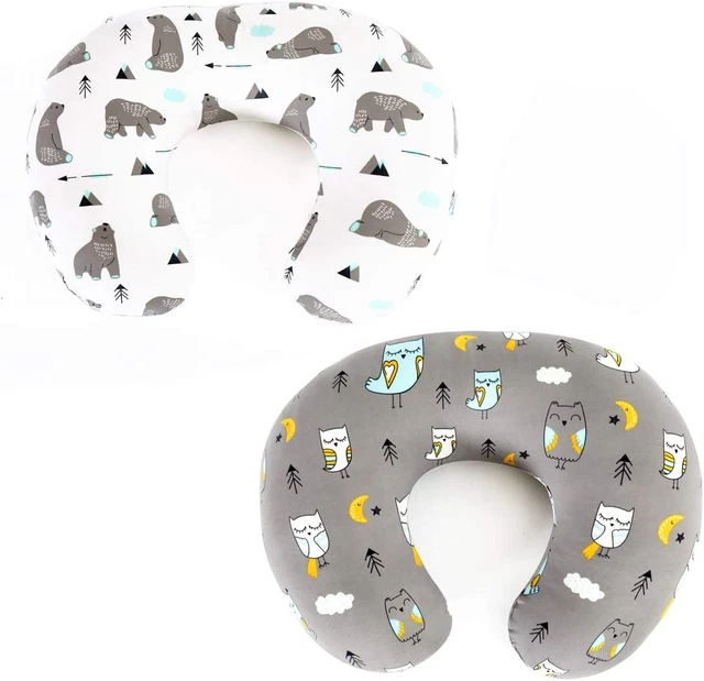 Stretchy Nursing Pillow Covers 2 Pack Snug Fitted Slipcovers for Breastfeeding M