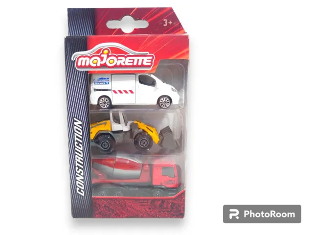 Majorette Baustellen-Fahrzeuge Construction 3er Pack | Spielzeug Baufahrzeuge