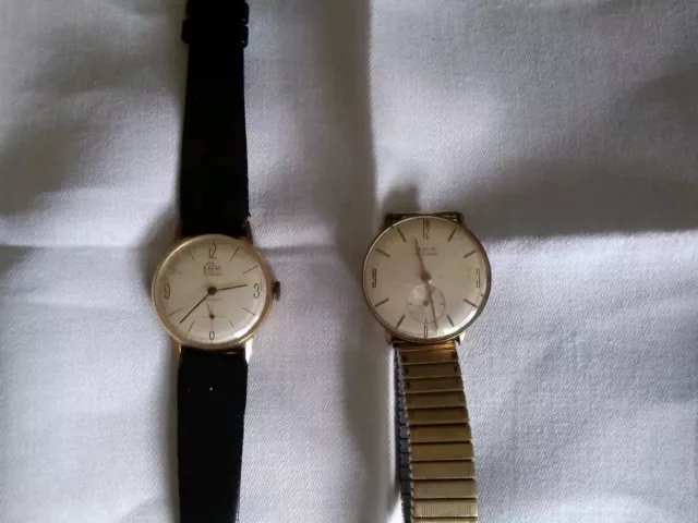 2 X Vintage Gents Watches. 1950s. Inc Elco Bimatic. Rare. Running.