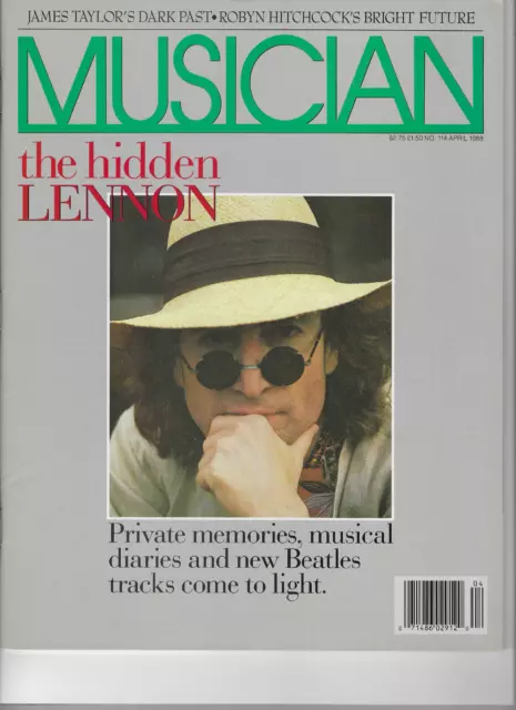 Musician Magazine Apr 1988 John Lennon Beatles James Tayklor Robyn Hitchcock