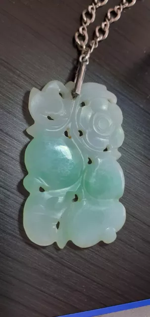 1760-1800 Burmese Carved Jadeite Pendant