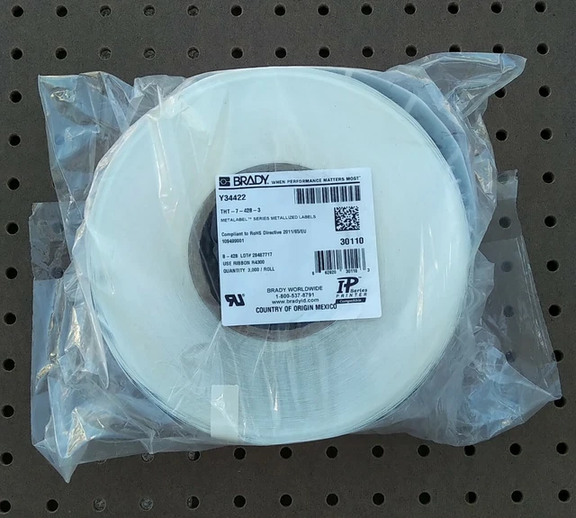 Brady Tht-7-428-3 Metalabel Series Metalized Labels 3000/Roll Y34422