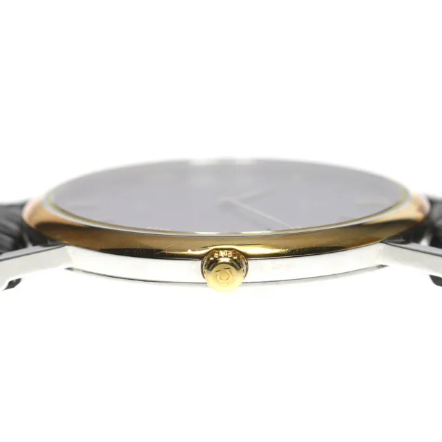 Omega De Ville YG Bezel Stainless Quartz Men's Watch Pre-Owned [b0927] 3